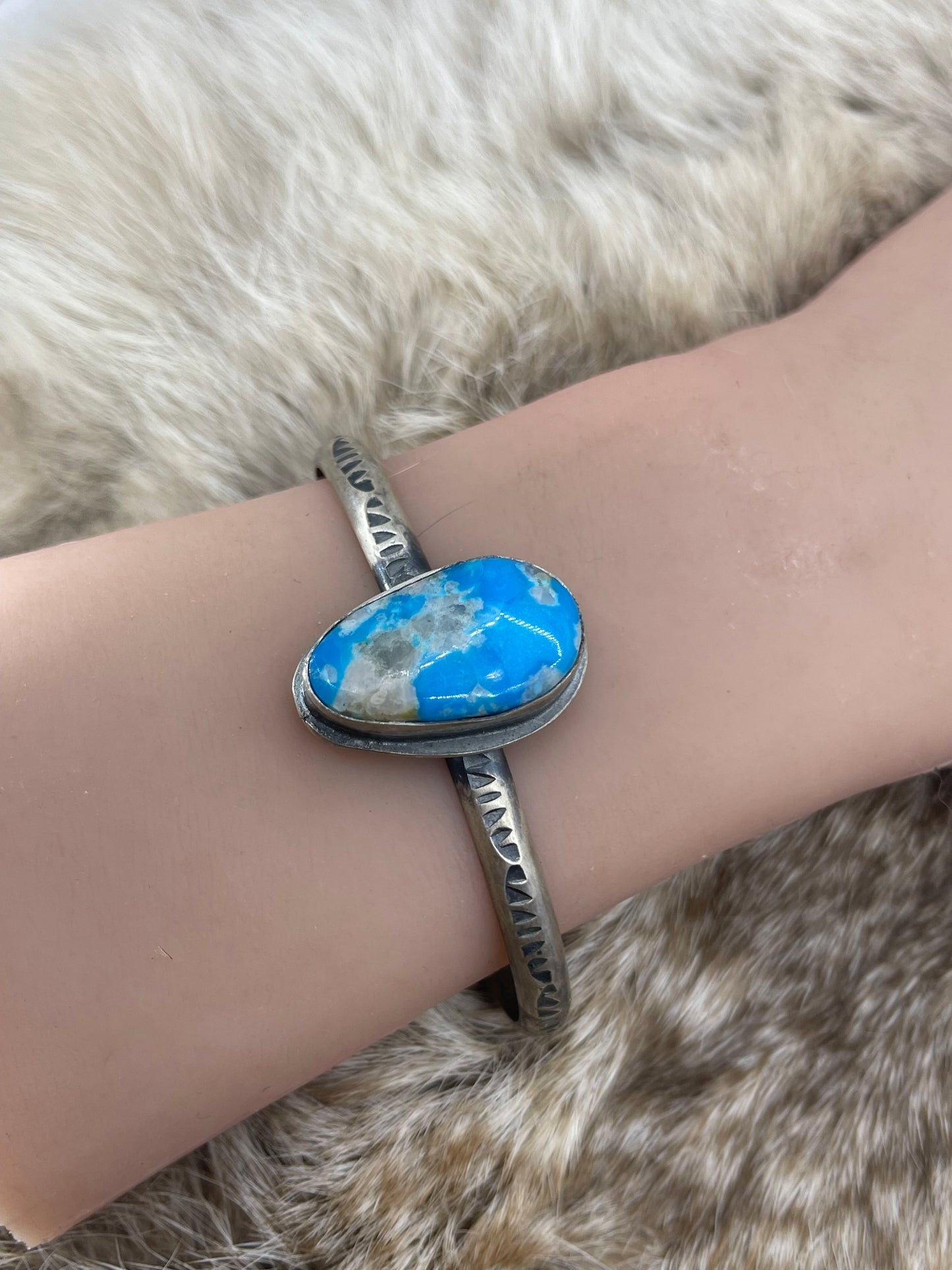 Kingman Turquoise Bracelet by "TY"