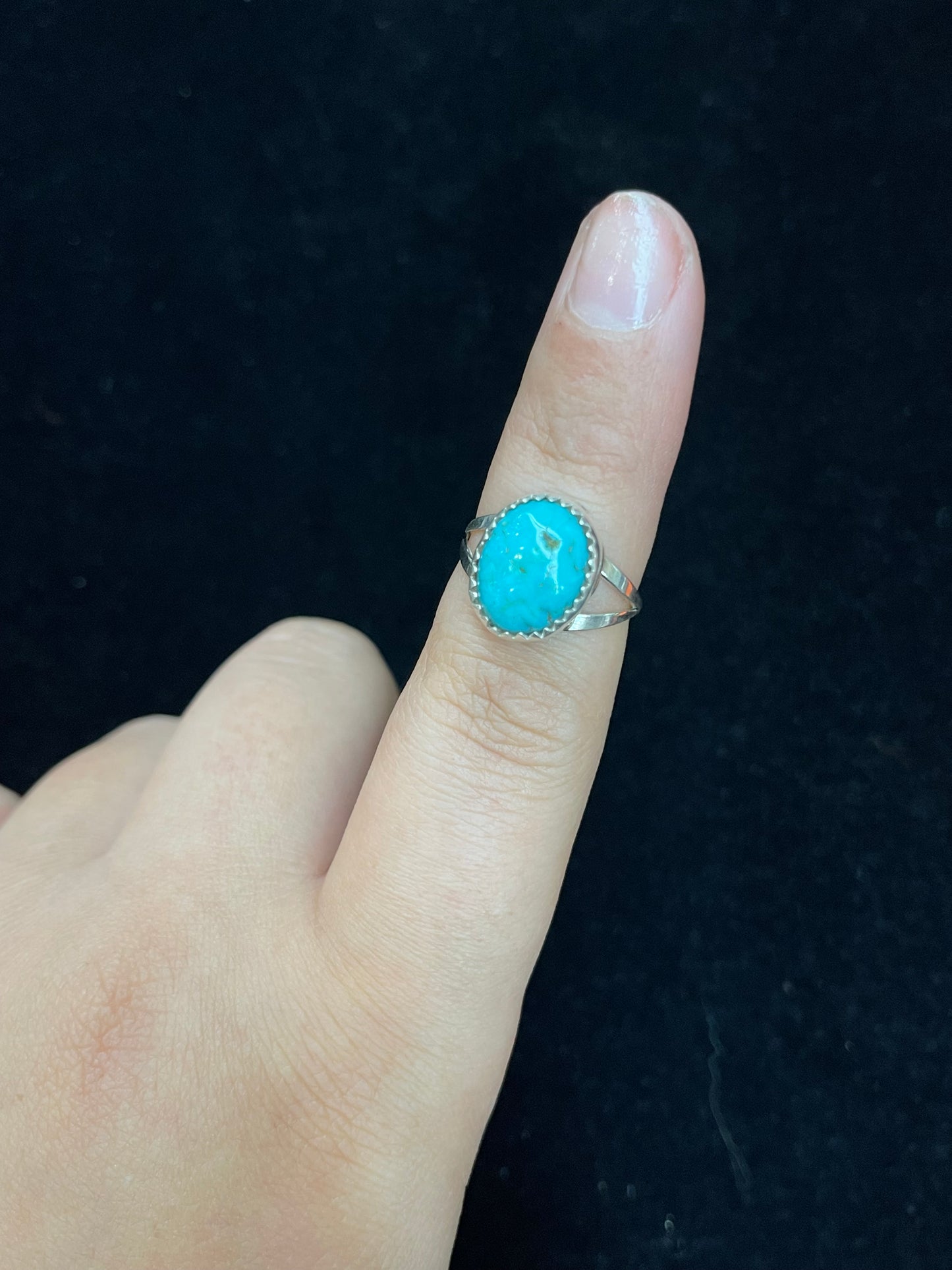 5.0 Turquoise Ring by Letricia Largo, Navajo