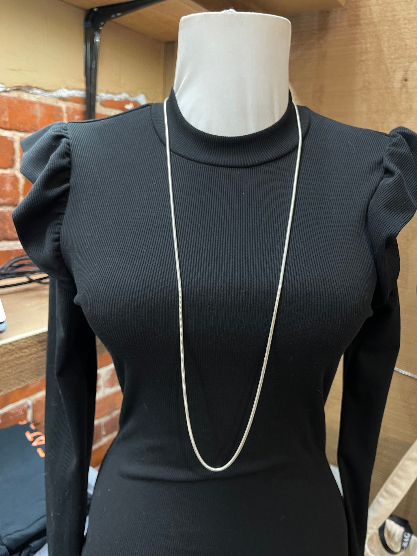 36" Heavy Weight Silver Snake Chaine