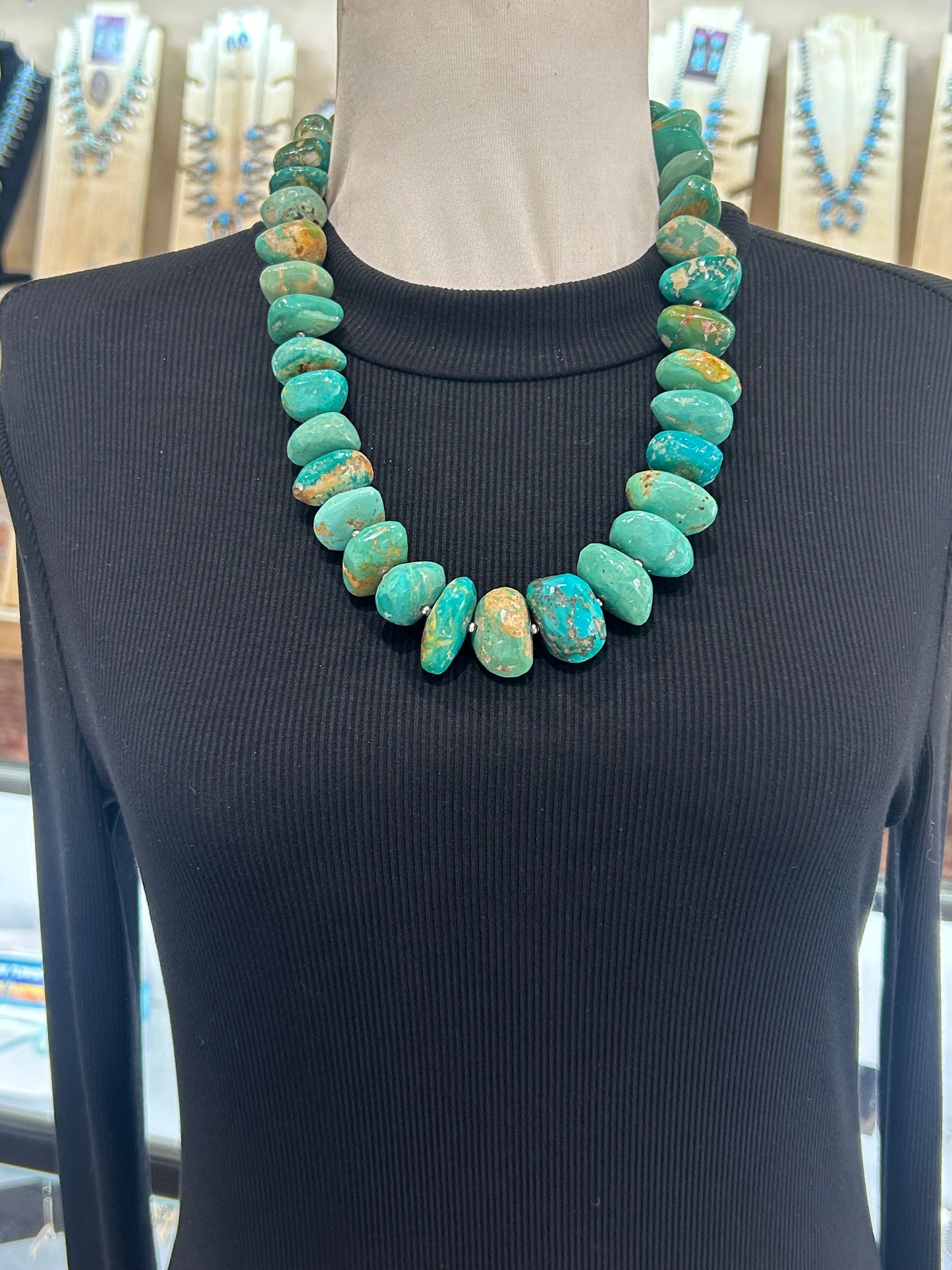 24" Chunky Royston Nugget Necklace