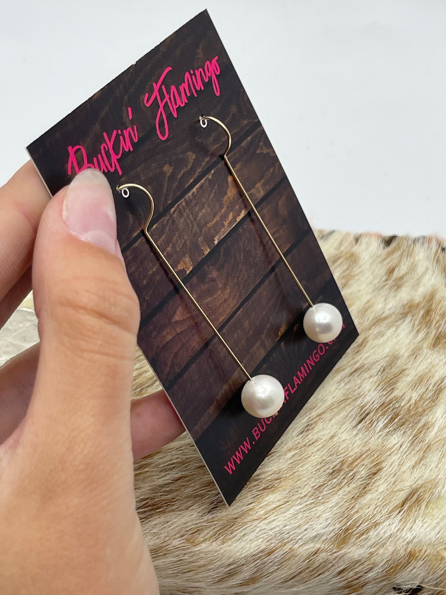 14K Gold Filled Dangle Earrings with Freshwater Pearls