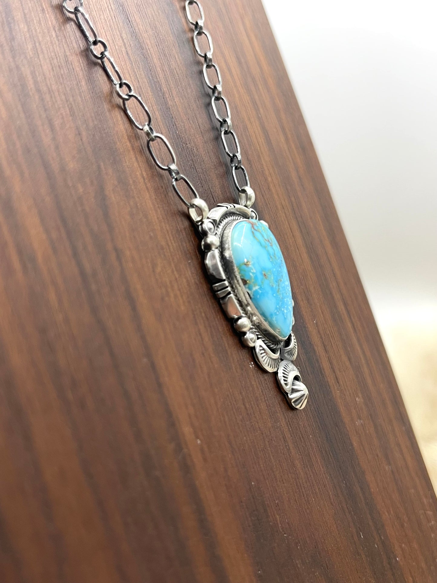 18" Sonoran Blue Necklace by Daniel Benally, Navajo