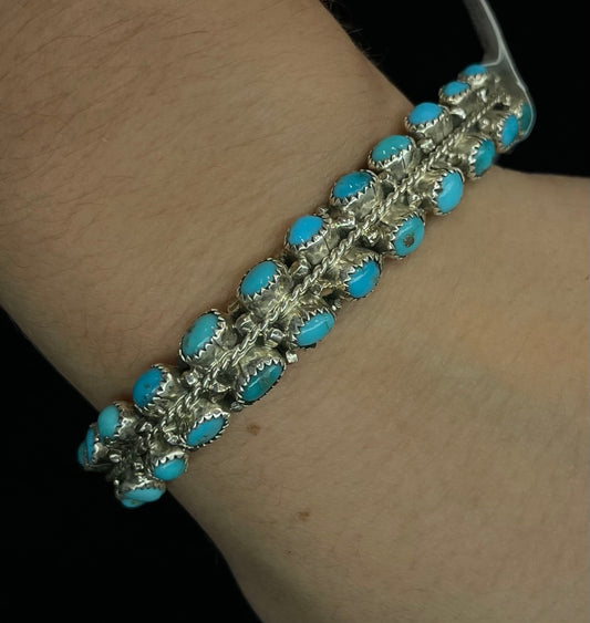 6 3/4" sleeping Beauty Turquoise Cuff with a 1 1/2" Gap, Navajo