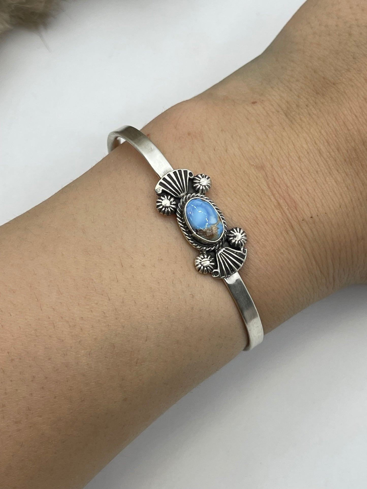 5.5”-7” Golden Hills Cuff by Genevieve Francisco, Navajo