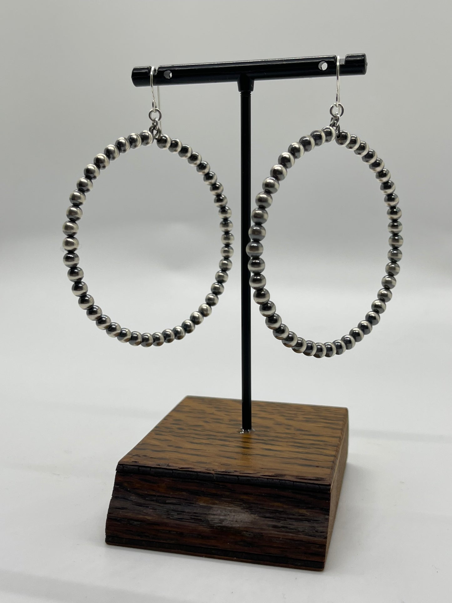 4mm Navajo Pearl Hoop Earrings