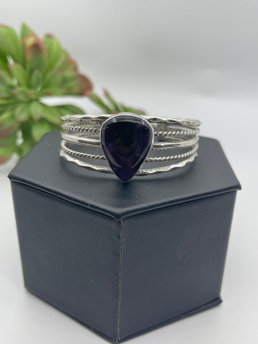 6.5 Raised Stamped Sterling Silver Ring