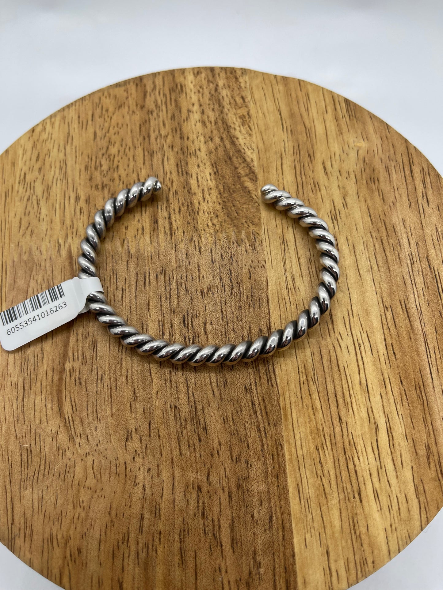 6 1/2"-8" Heavy Sterling Silver Twisted Cuff by Elaine Tahe, Navajo