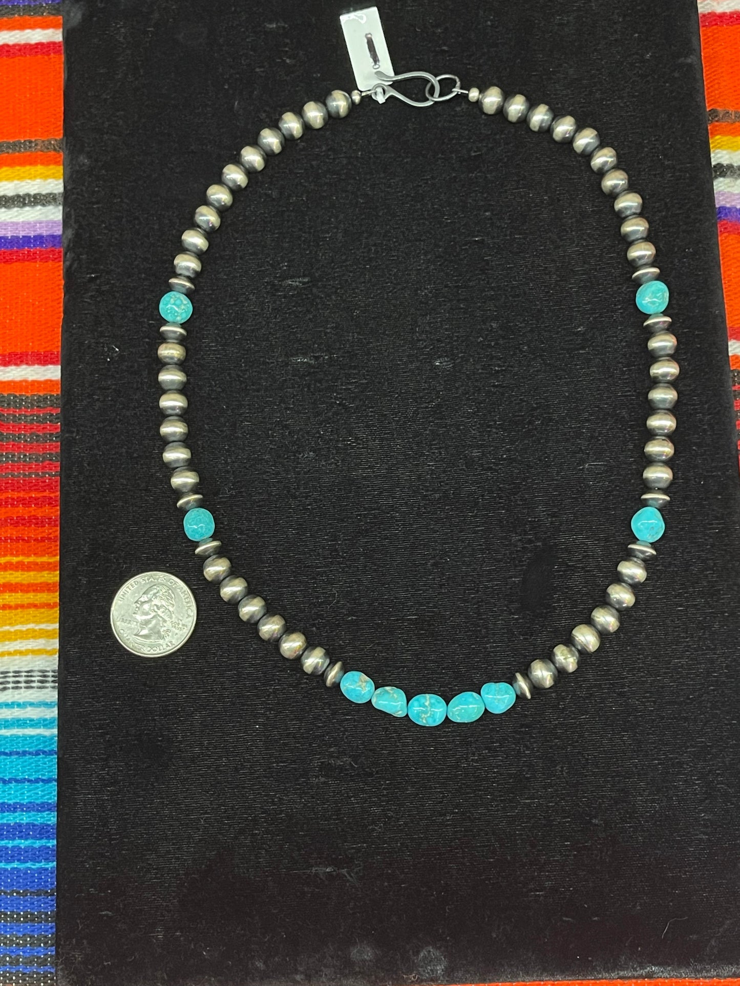 Sleeping Beauty Turquoise with Navajo Pearl Necklace