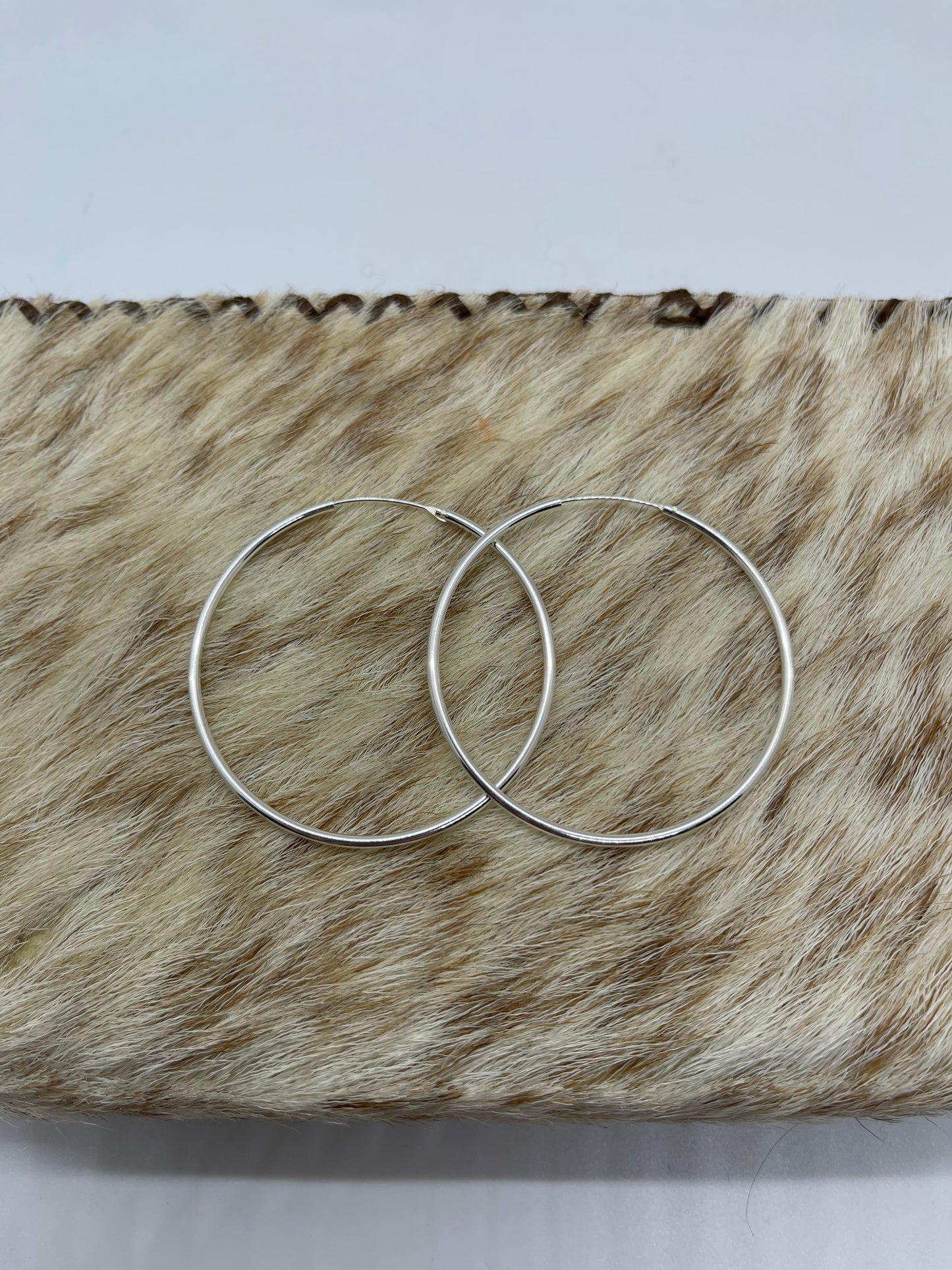 Plain Sterling Silver Hoop Earrings