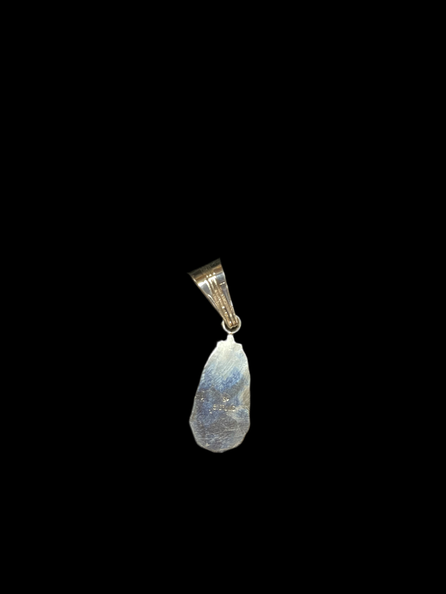 6.6mm Bale White Opal Pendant by Samuel Yellowhair, Navajo