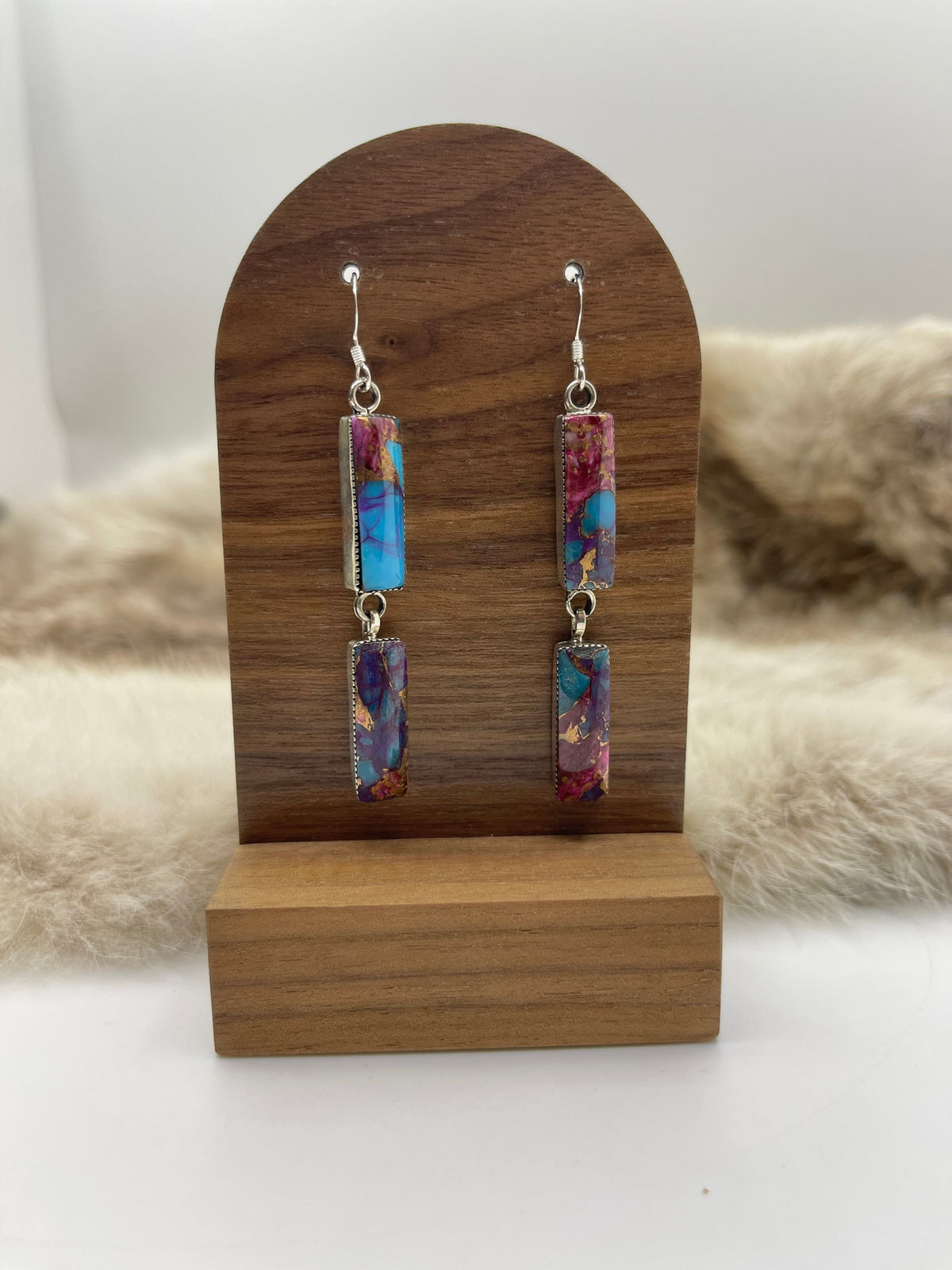Dangle Earrings by Irvin Tsosie, Navajo