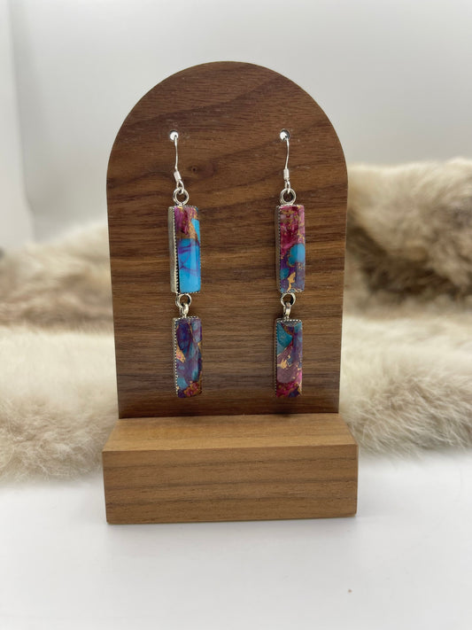Dangle Earrings by Irvin Tsosie, Navajo