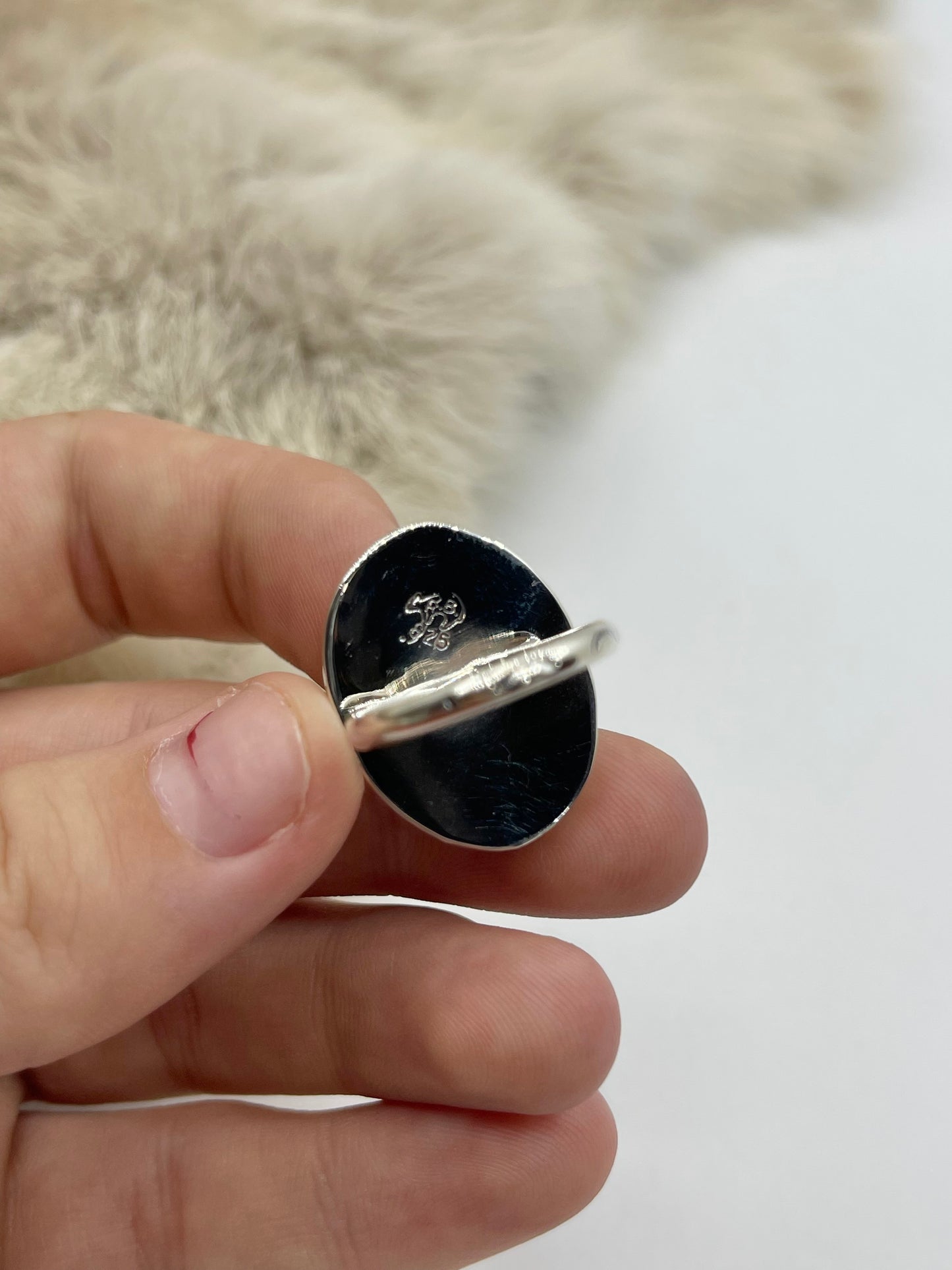 7.0 Kingman Turquoise Oval Ring