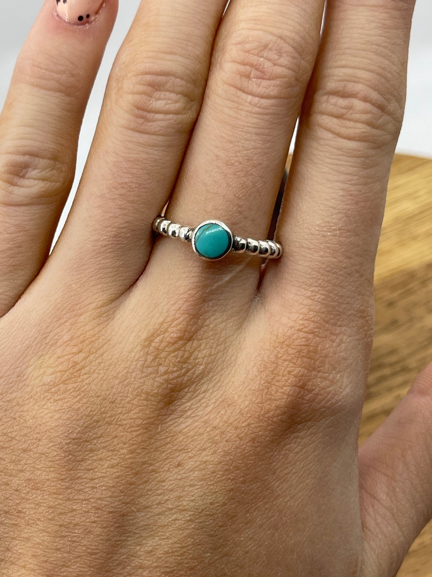 7.5 Dainty Turquoise Ring