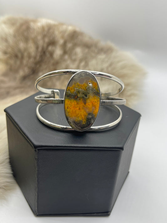 3 Wire Bumblebee Jasper Cuff