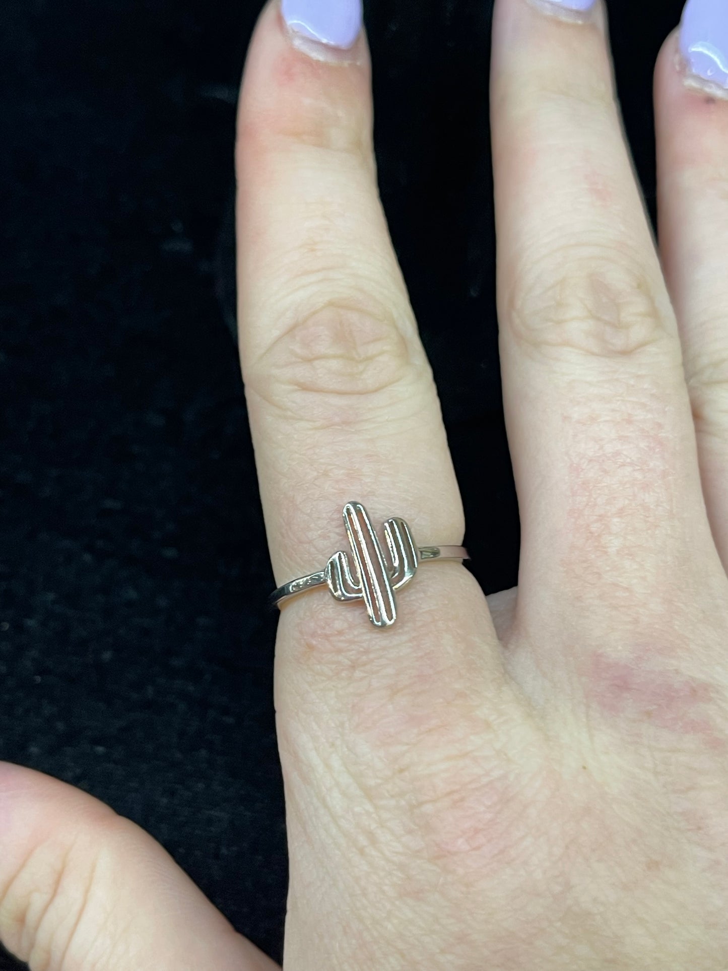 Sterling Silver Catus Ring