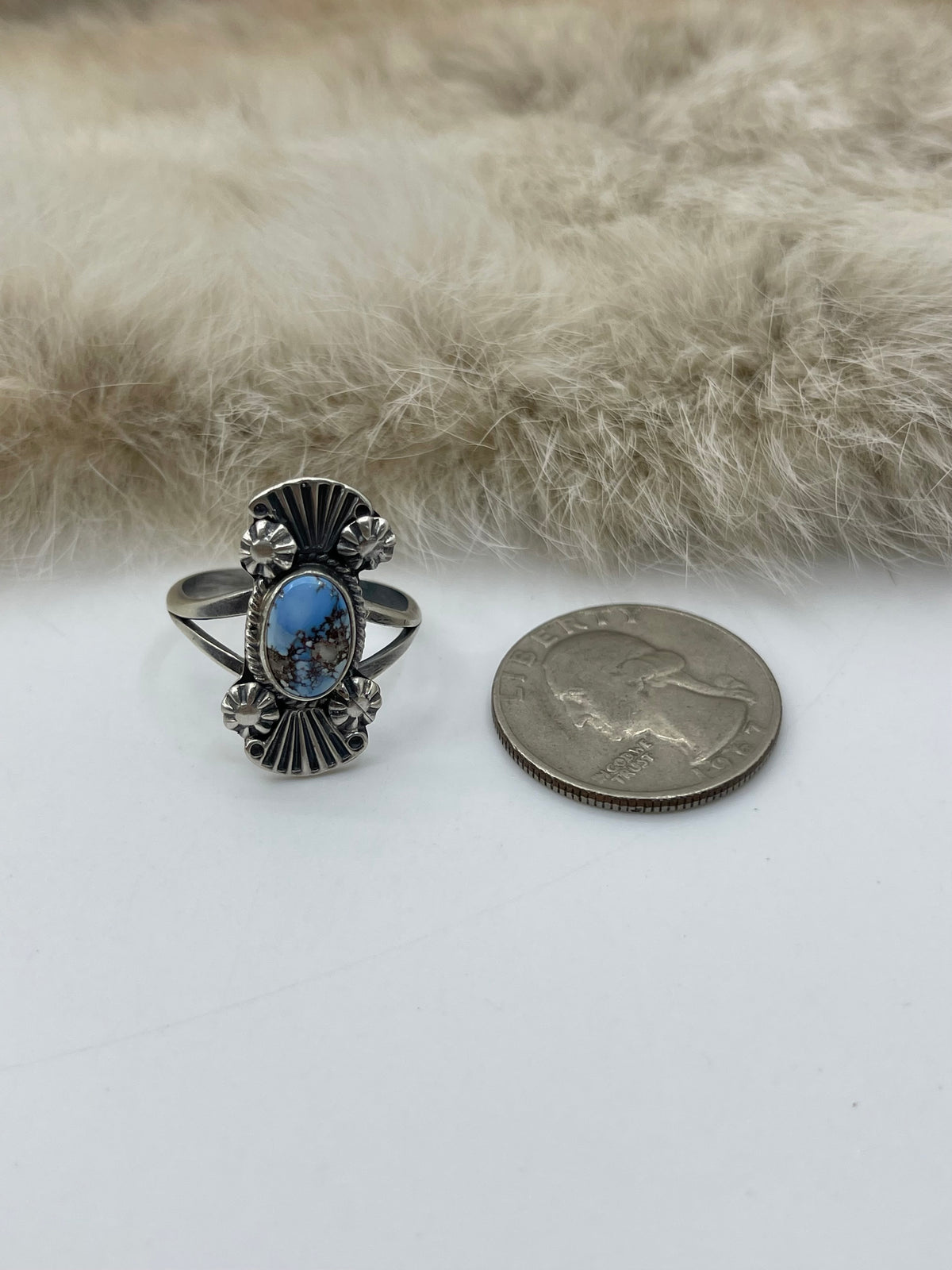 7.0 Golden Hills Ring by Harris Largo, Navajo