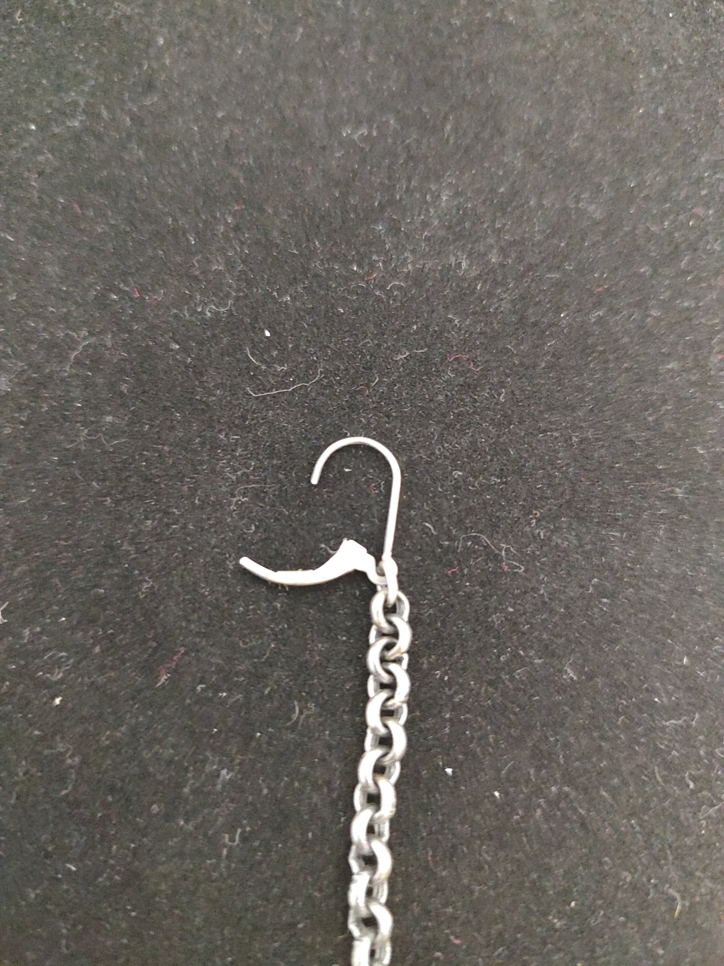2" Sterling Silver Dangle Chain Earrings with 5mm Navajo Pearl