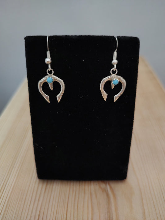 LOT 54 A 1/11 Sleeping Beauty Turquoise on Naja Hook Earrings