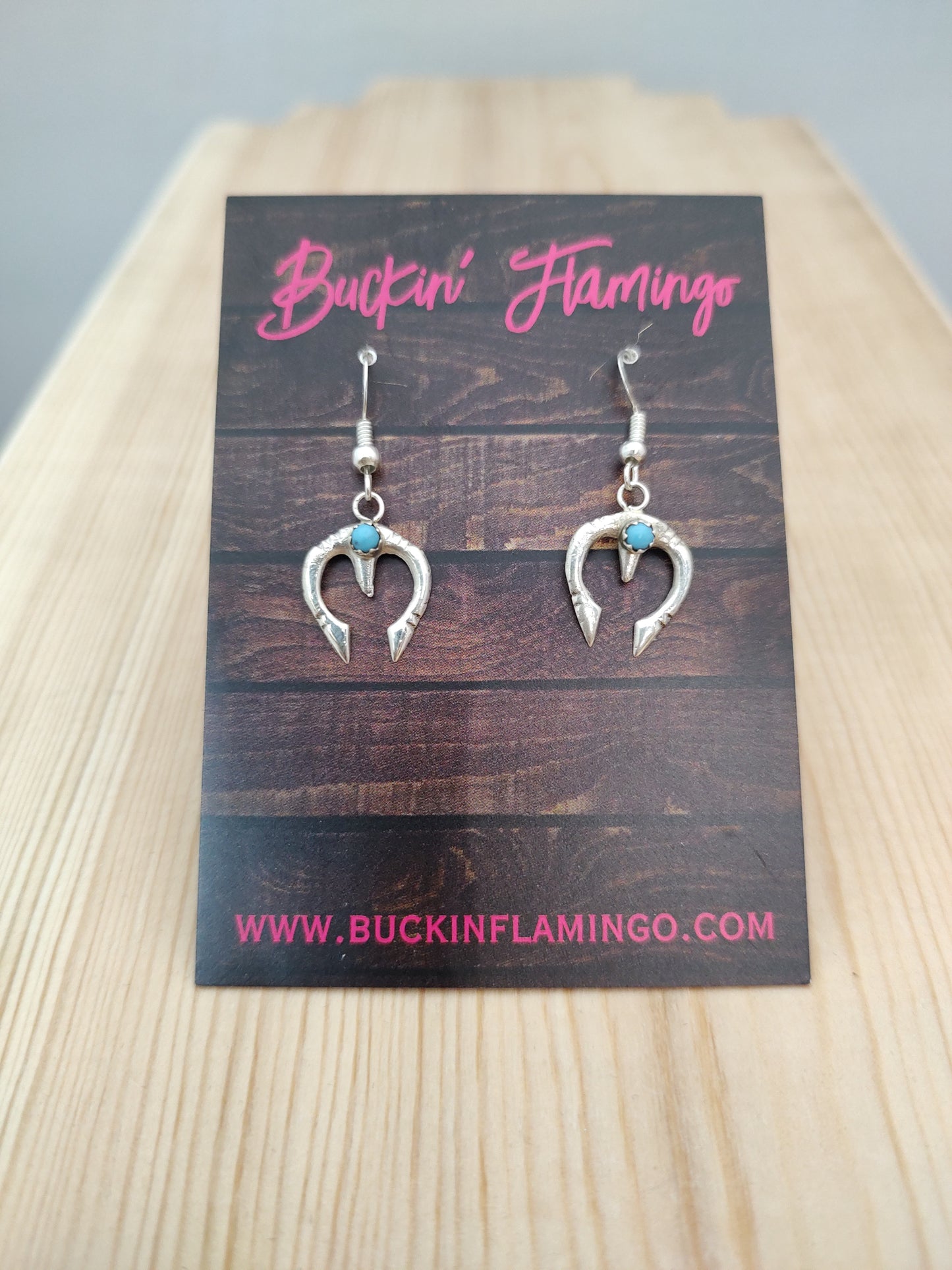 LOT 54 A 1/11 Sleeping Beauty Turquoise on Naja Hook Earrings