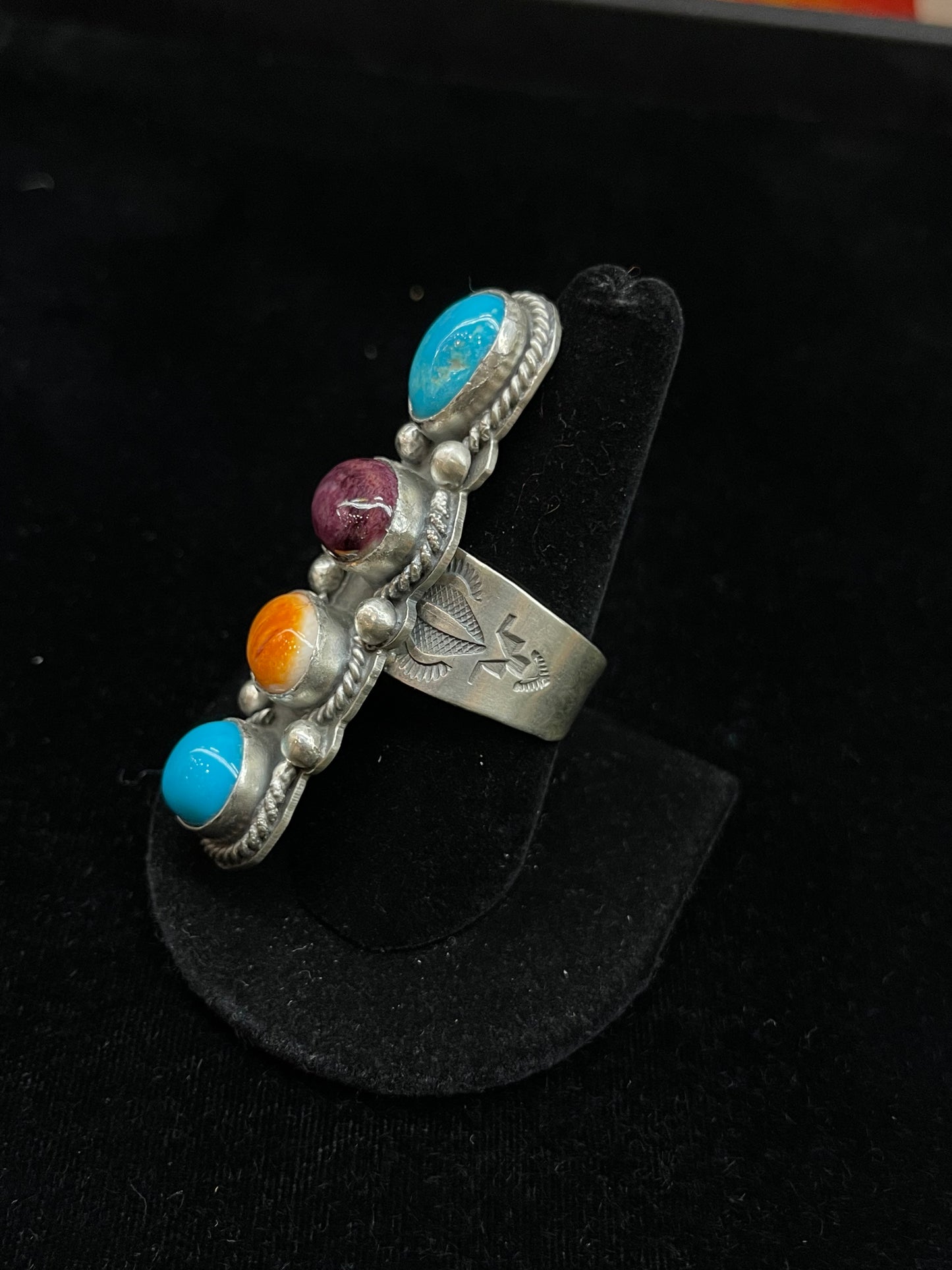 15.0 Multi 4 Stone Ring by Boyd J. Ashley, Navajo