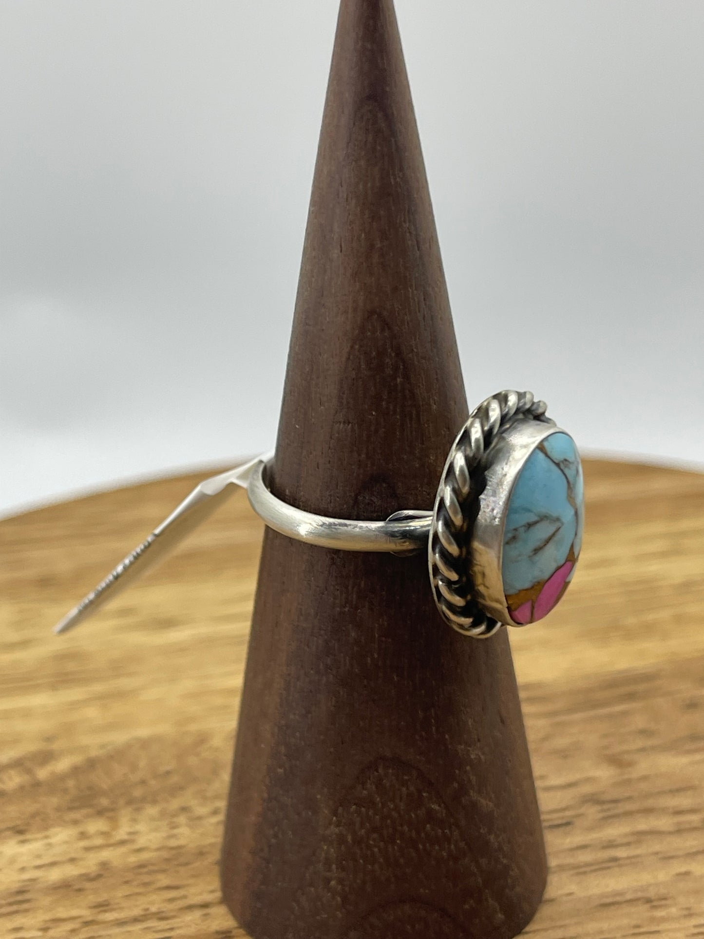 Adjustable Cotton Candy Ring by Augustine Largo, Navajo