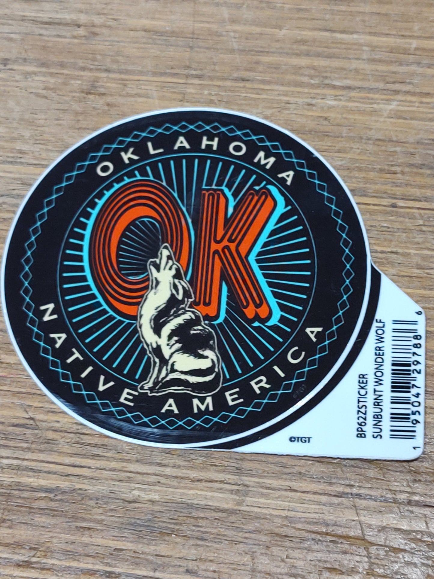 Oklahoma Native America OK coyote - sticker