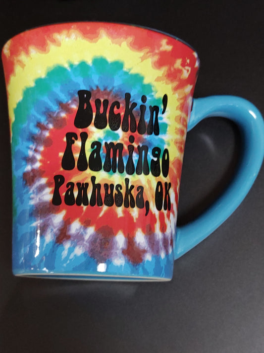 Mug - Tie Dye / Buckin' Flamingo Pawhuska, OK