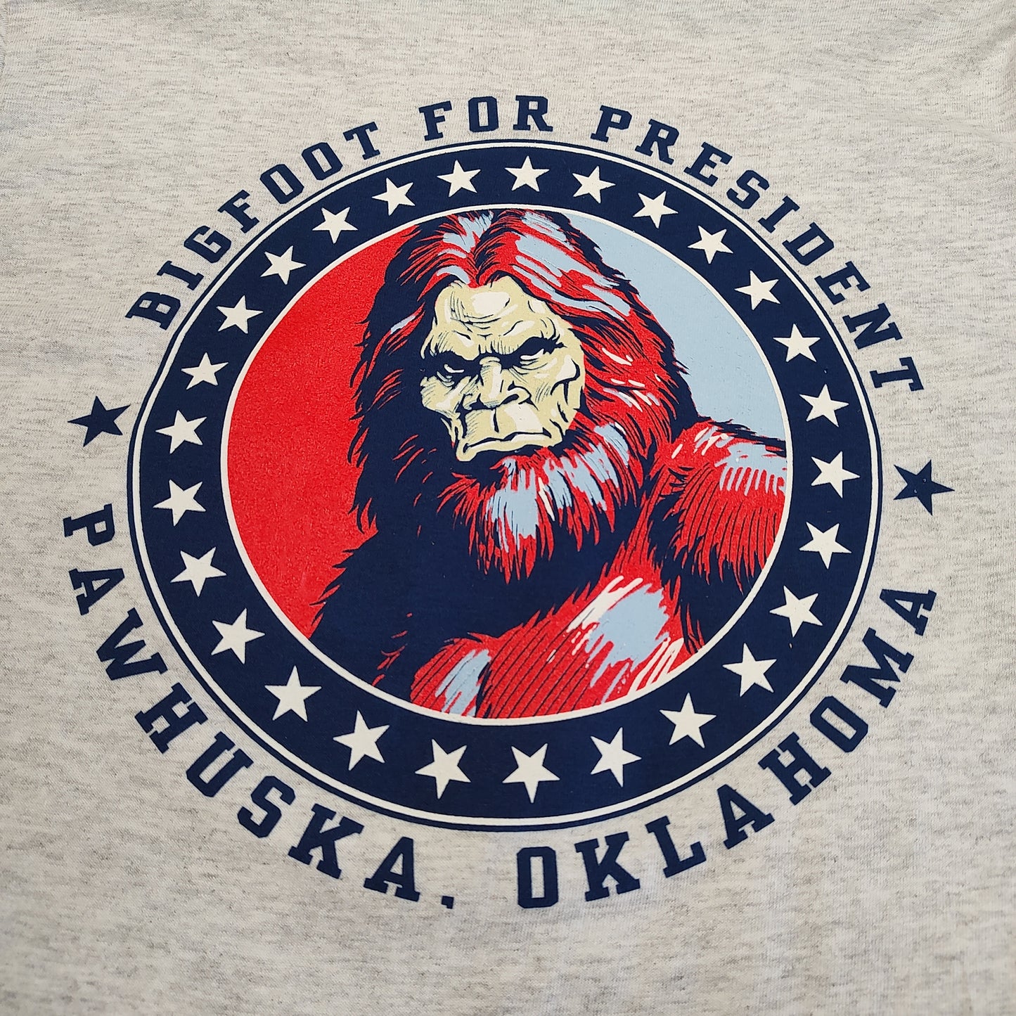 White/Grey Bigfoot for President Shirt