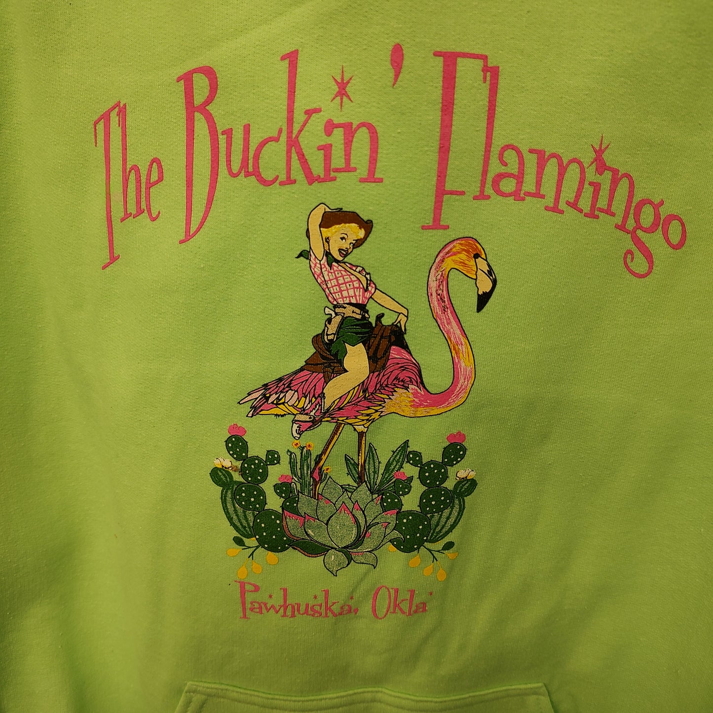 Mint Buckin' Flamingo Logo Hoodie