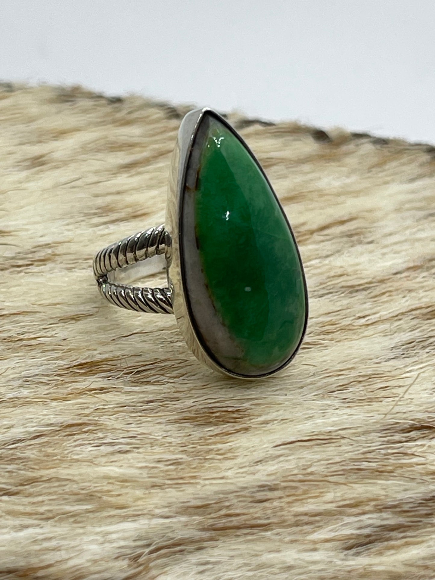 8.5 Royston Turquoise Teardrop Ring