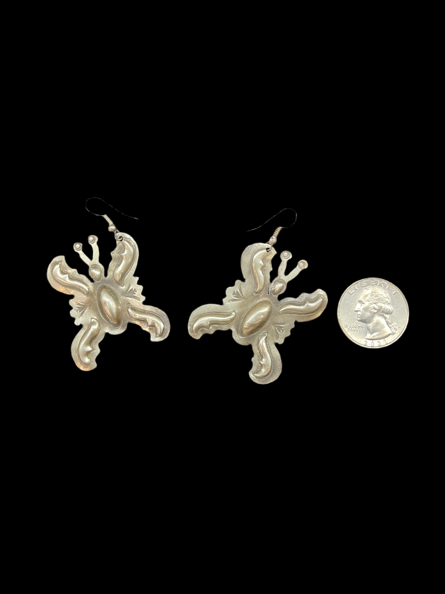 Concho Butterfly Dangle Earrings