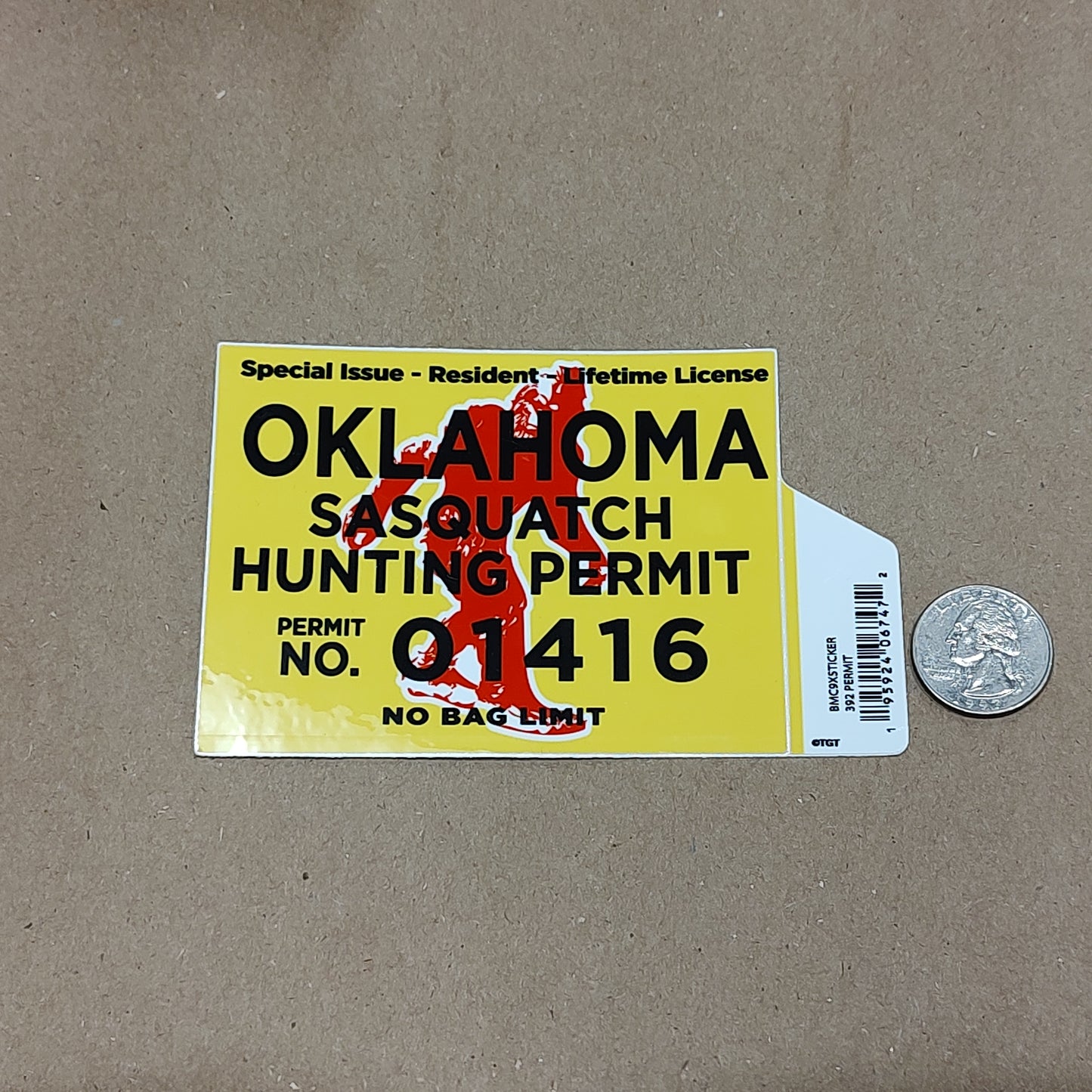 Oklahoma Sasquatch Hunting Permit - Sticker
