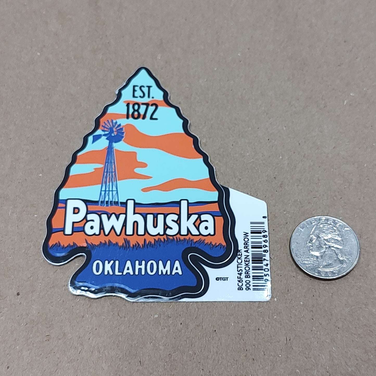 Windmill Arrowhead Pawhuska, OK est. 1872 - sticker