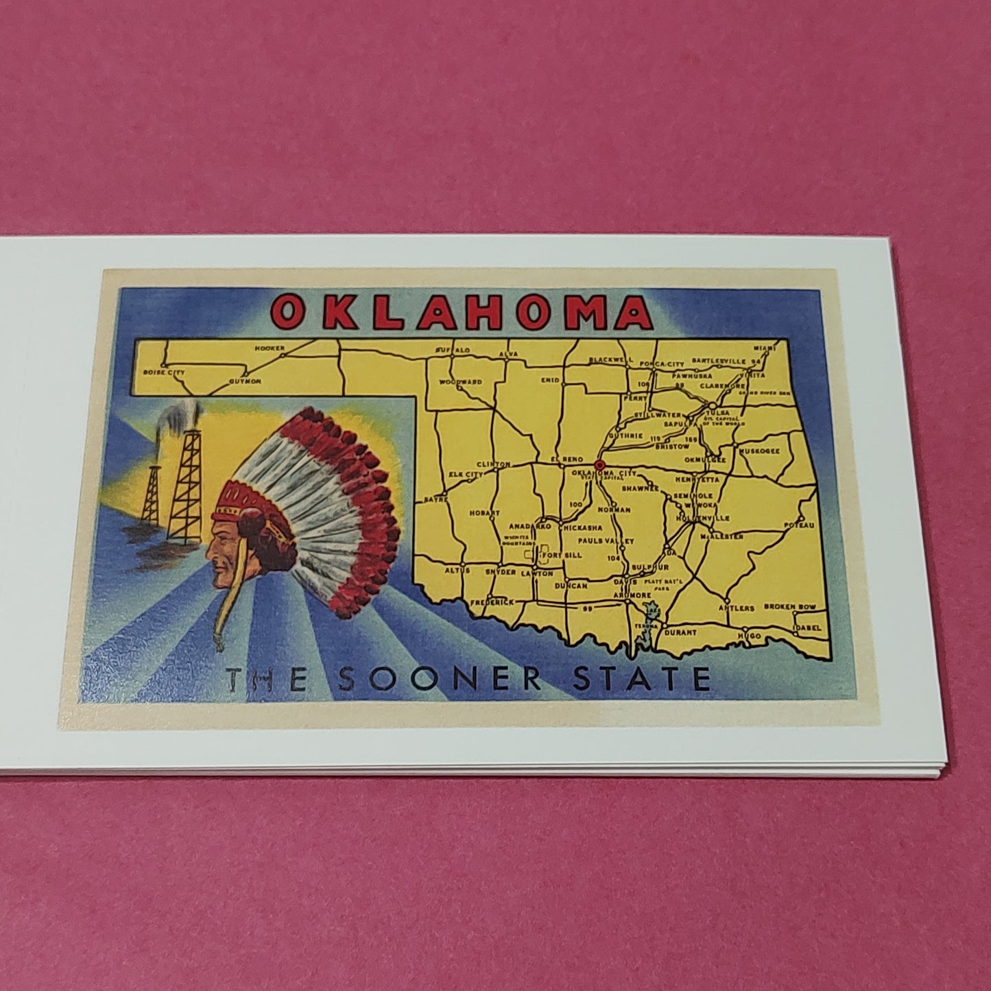 Oklahoma Souvenir Post Card Booklet