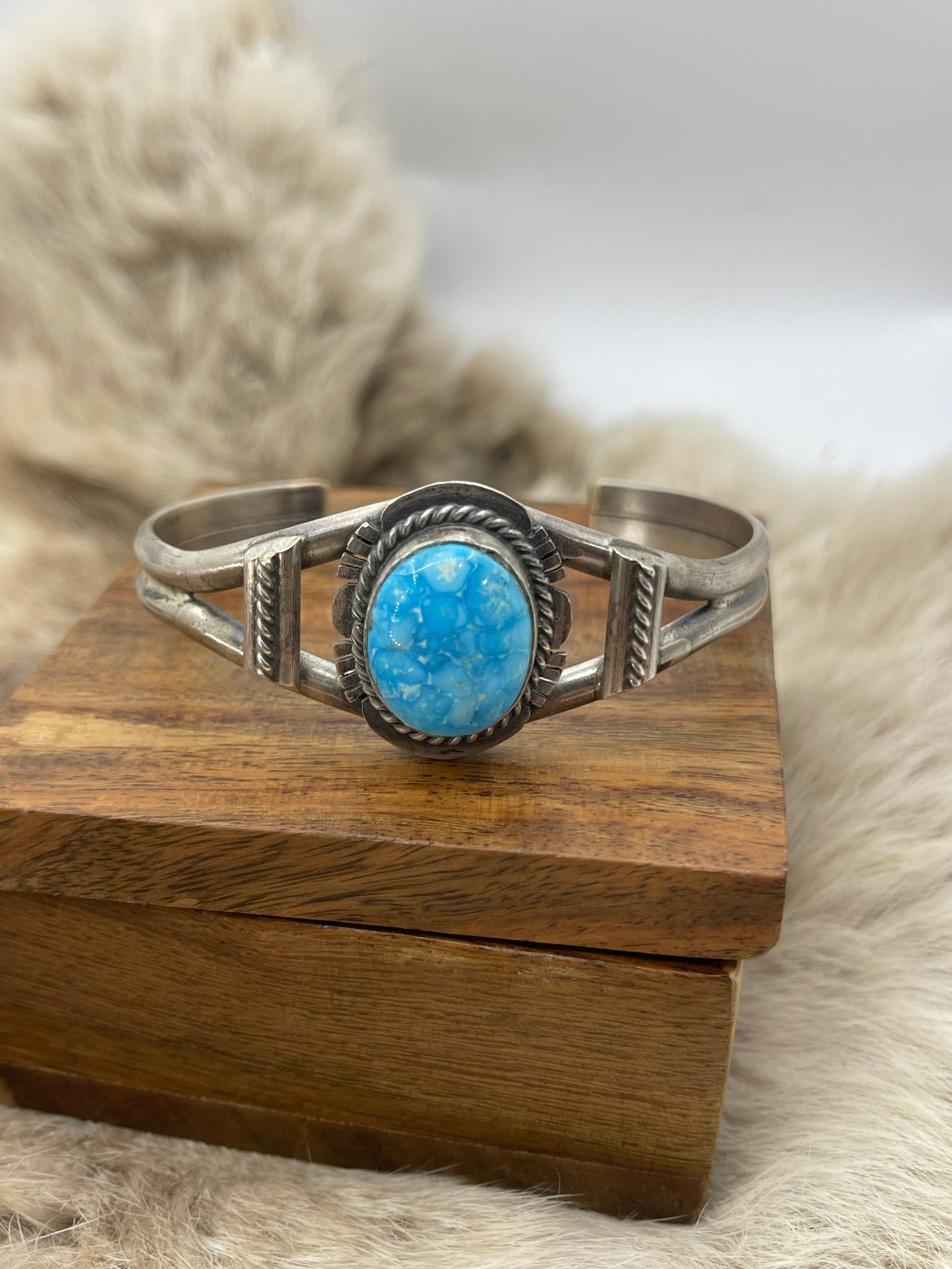 White Water Turquoise by John Nelson, Navajo 5.5" - 7.25"