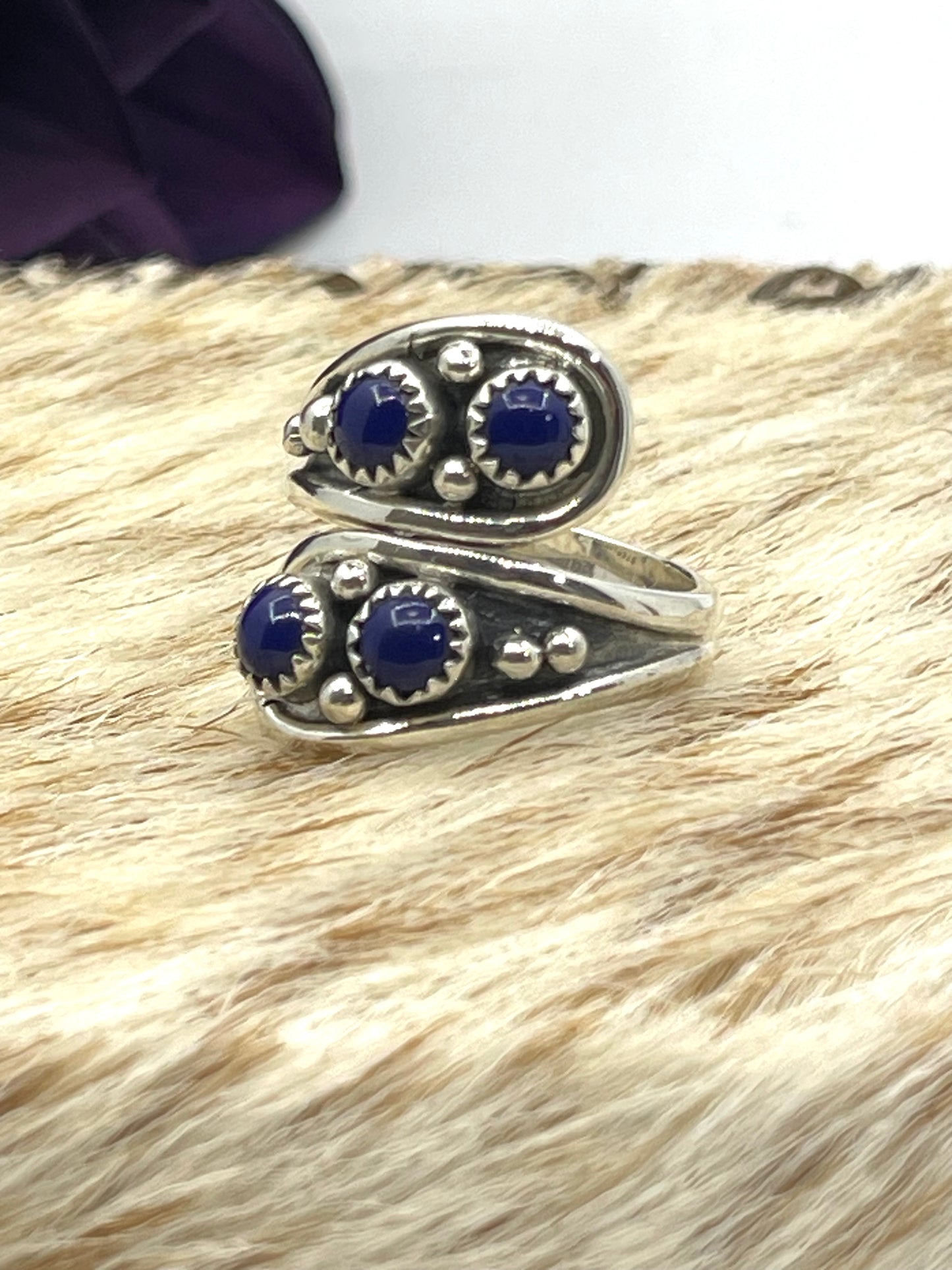 Adjustable Blue Lapis Ring