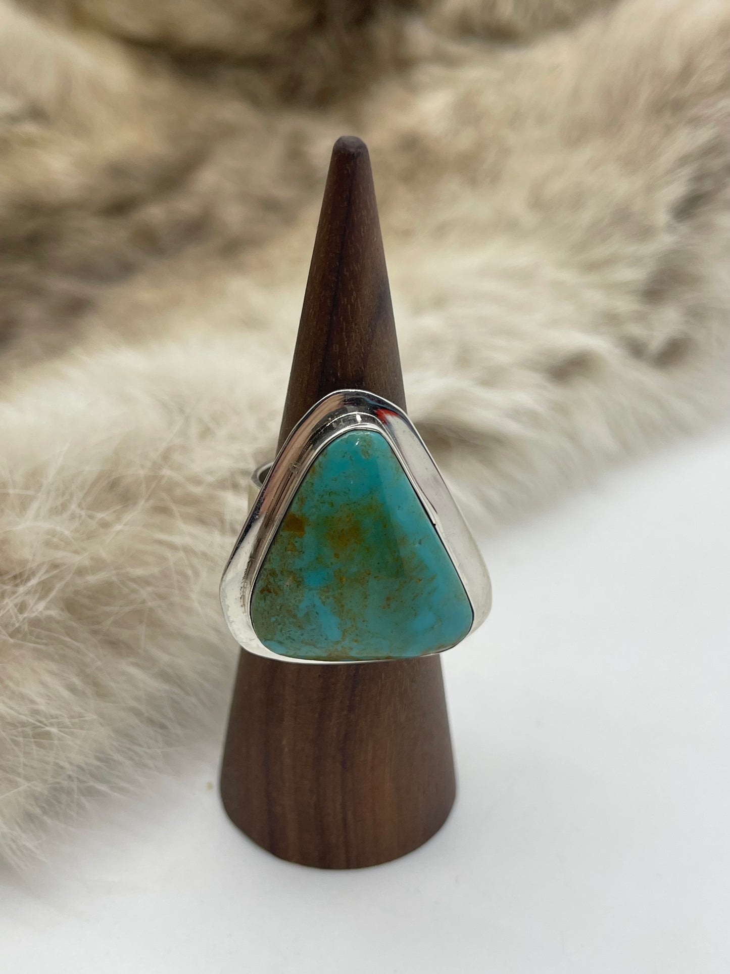 8.0 Royston Turquoise Ring by Marie Jackson, Navajo