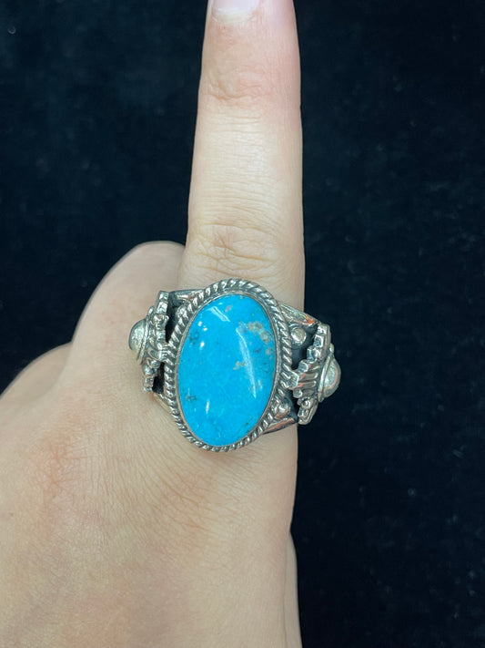 14.5 Kingman Turquoise Men’s Ring By Zia