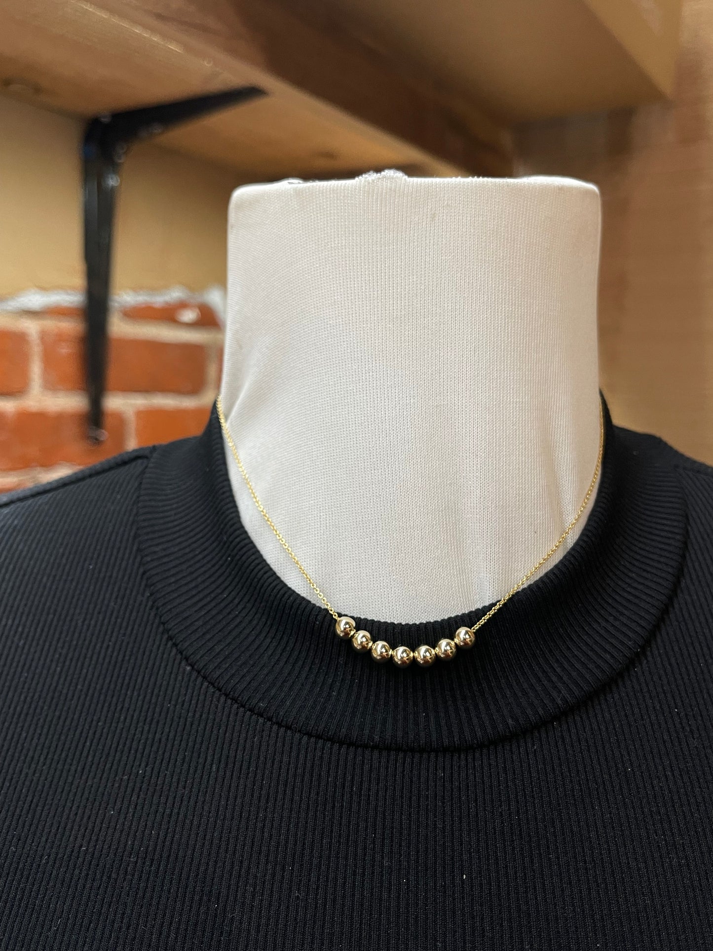 15" + 2" Extender 14k Gold Filled Necklace with 5mm Beads