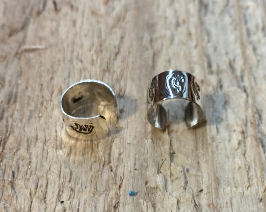 Sterling Silver Stamped Ear Cuff