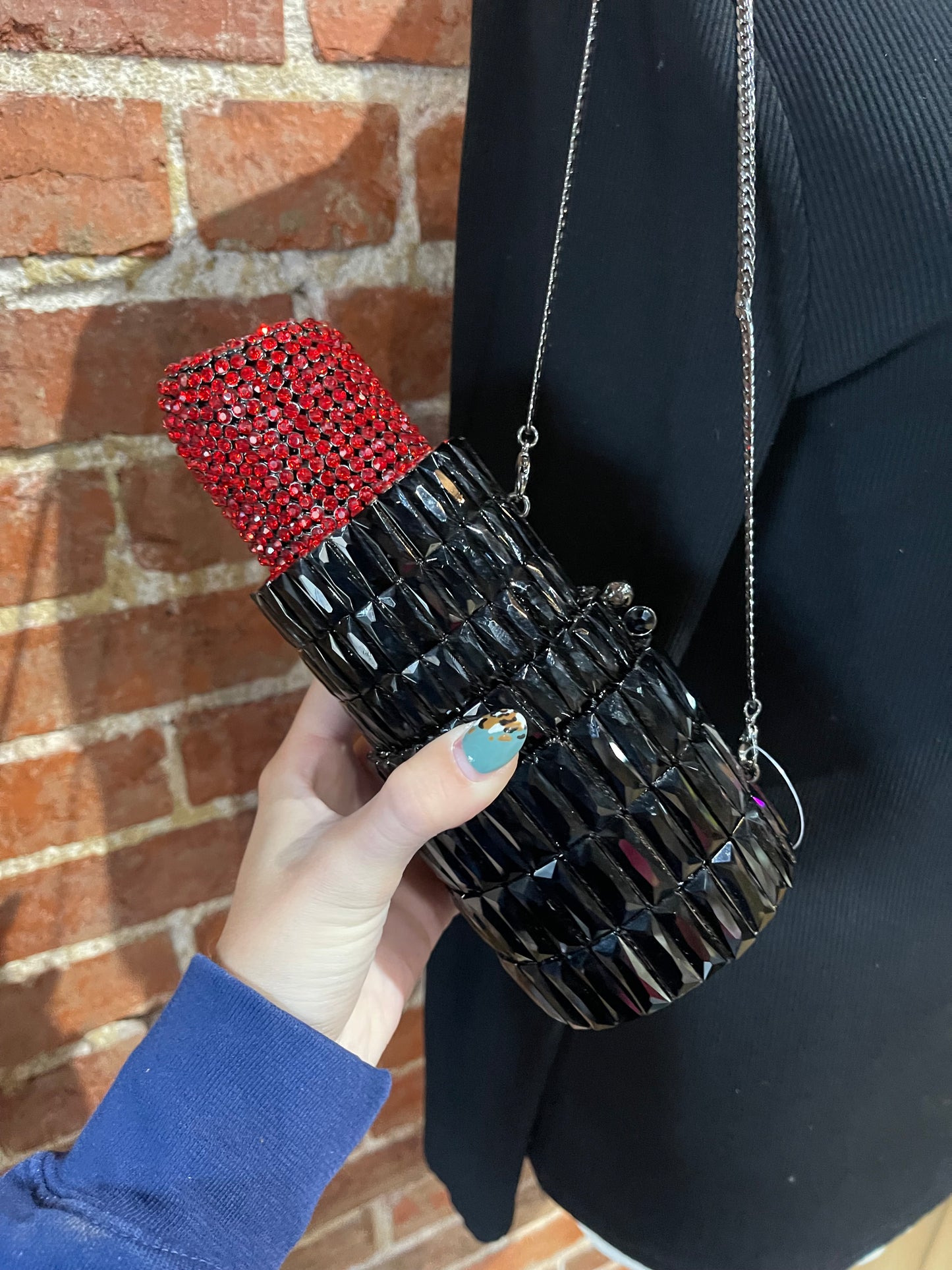 Bedazzled Lipstick Inspired Purse