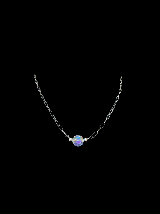 17" Swarovski Crystal on Paperclip chain