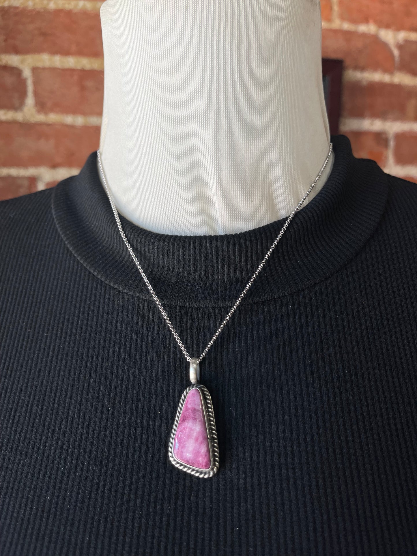 18" Triangle Purple Spiny Oyster Shell by Johnny Dixon, Navajo