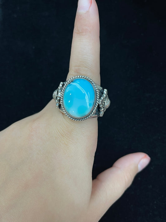 14.5 Kingman Turquoise Men’s Ring By Zia