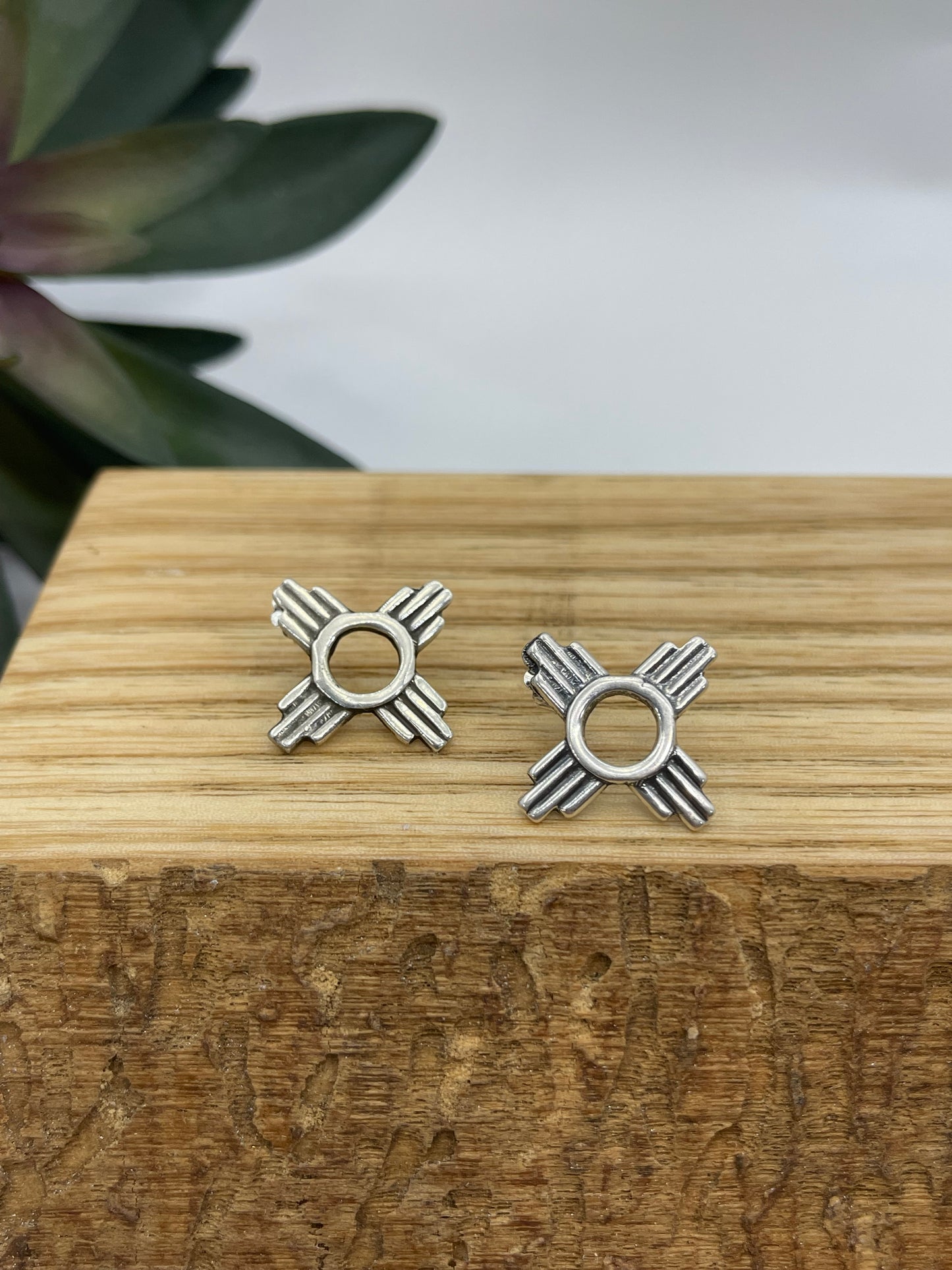 Zia Symbol Sterling Silver Earrings