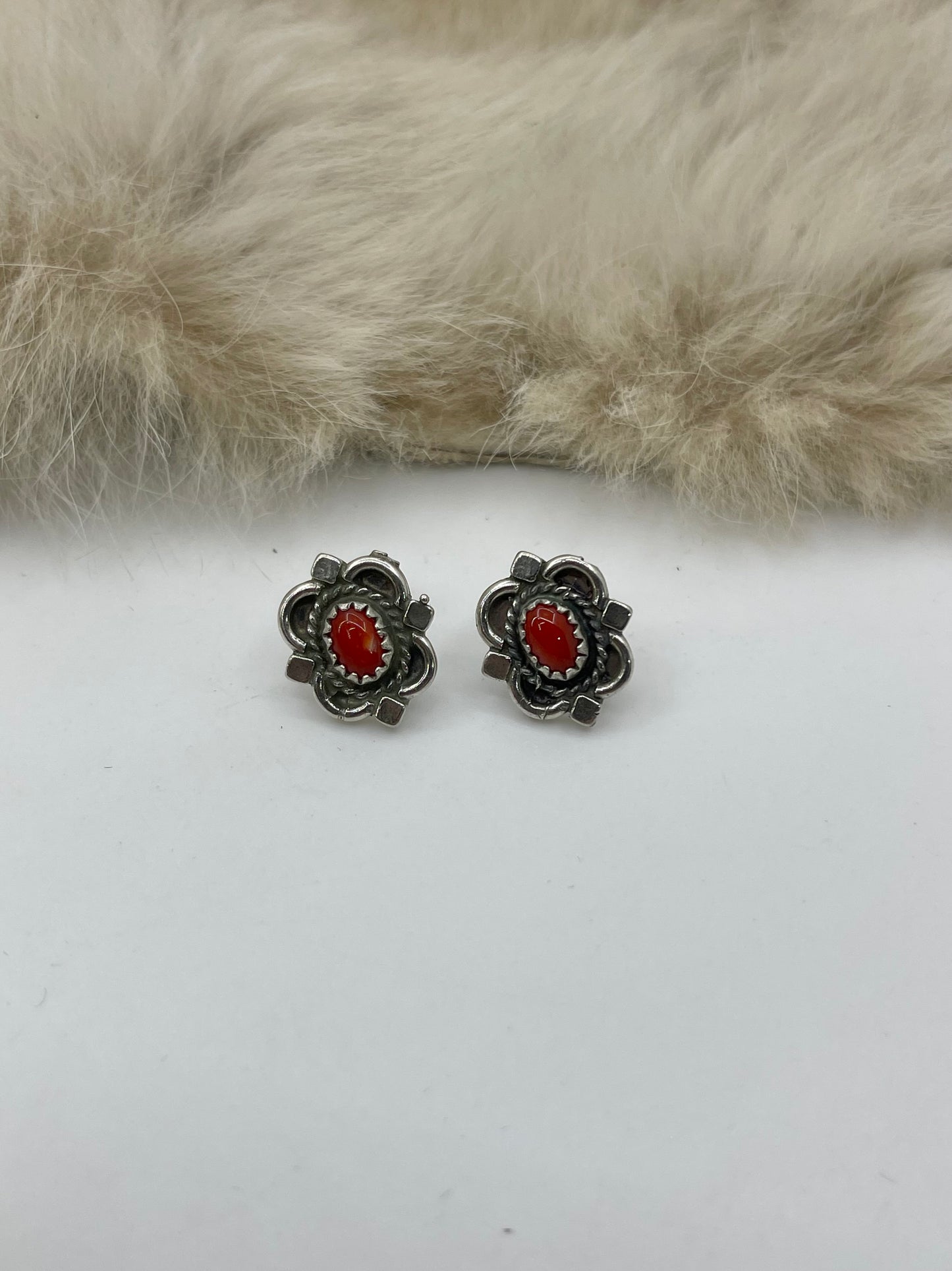 Red Coral Post by Theresa Smith, Navajo