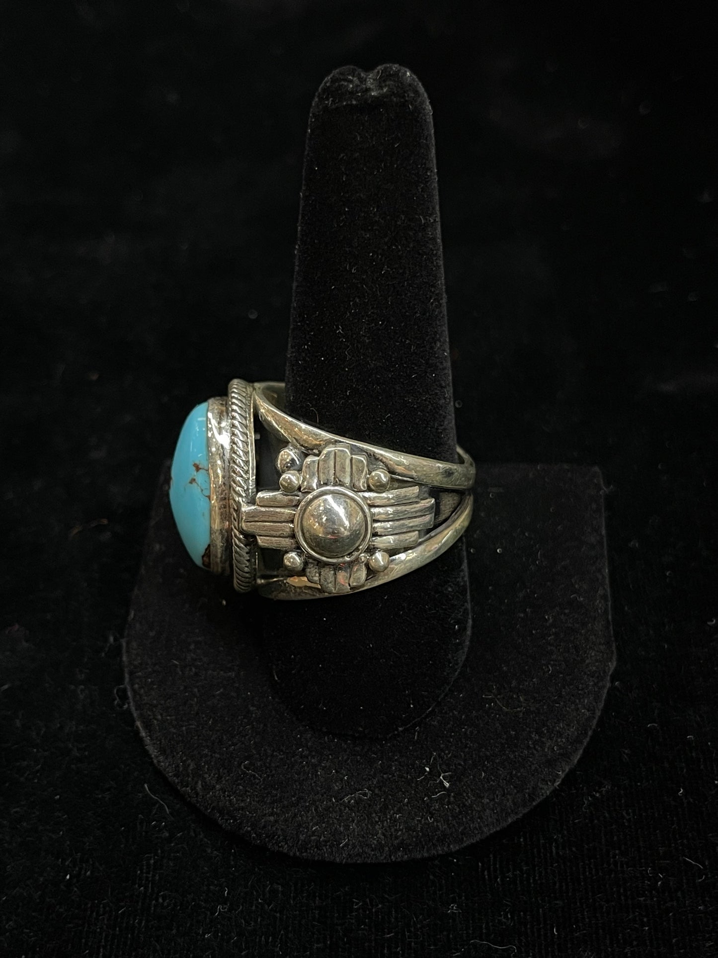 11.5 Kingman Turquoise Men's Ring by Zia