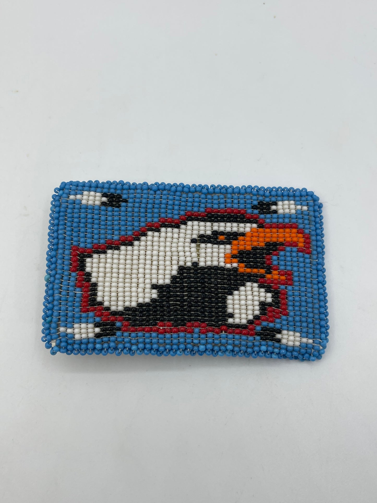 Eagle Navajo Beaded Belt Buckle 3.5" x 2.5"