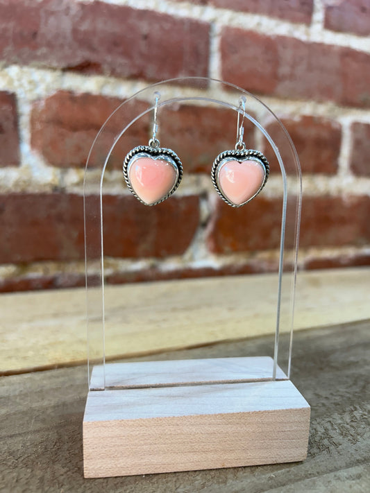 Pink Conch Shell Heart by Joeslias Draper, Navajo